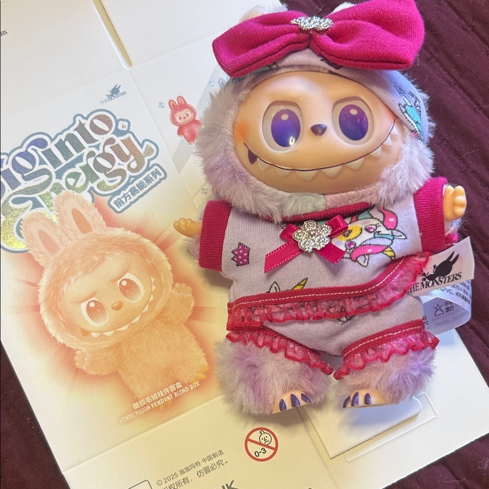 Cute Monster Plush With Bow